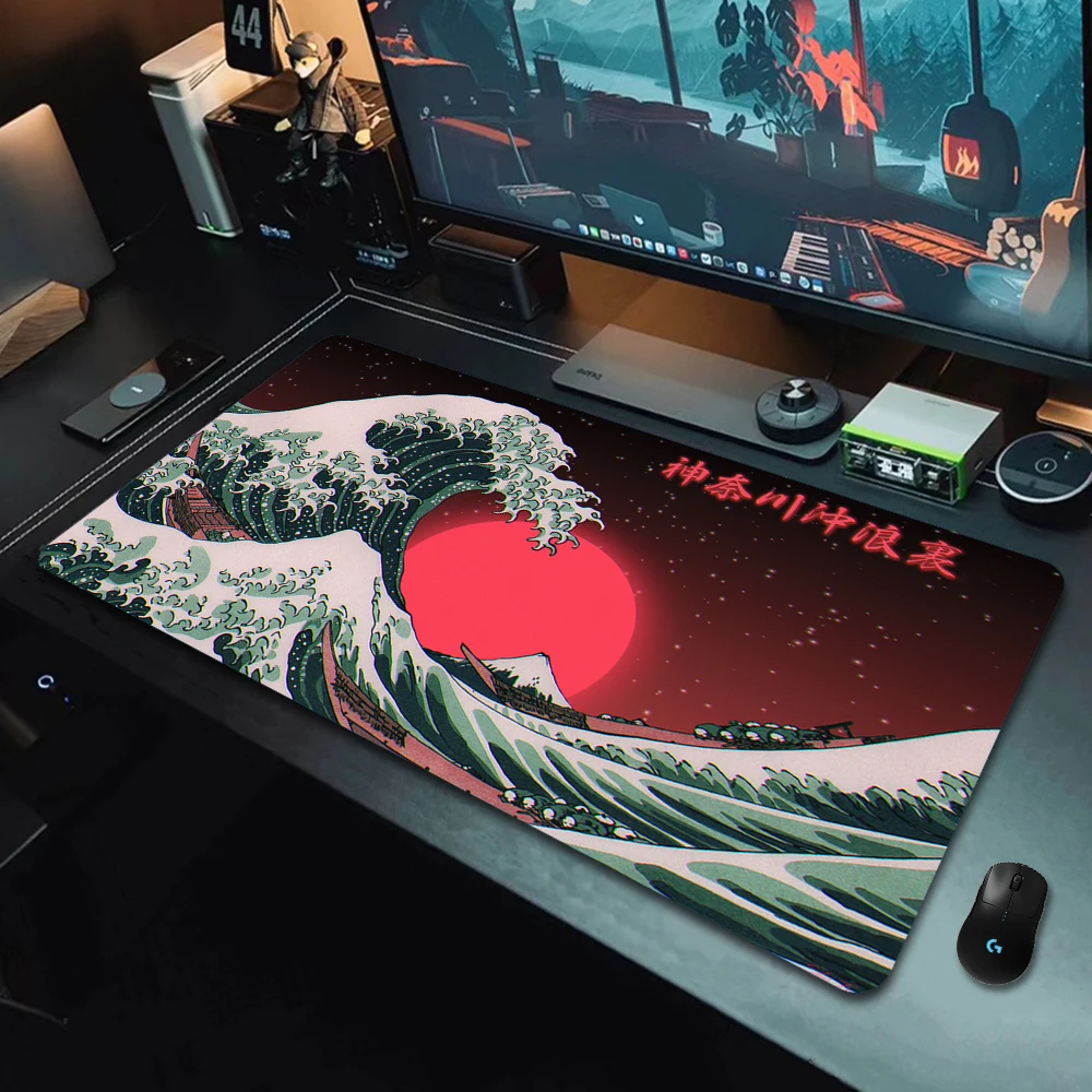 Purple Great Wave Off 900x400mm Mouse Pad Computer Laptop Anime Keyboard Mouse Mat XXL Large Gaming Mousepad Keyboard Desk Mat
