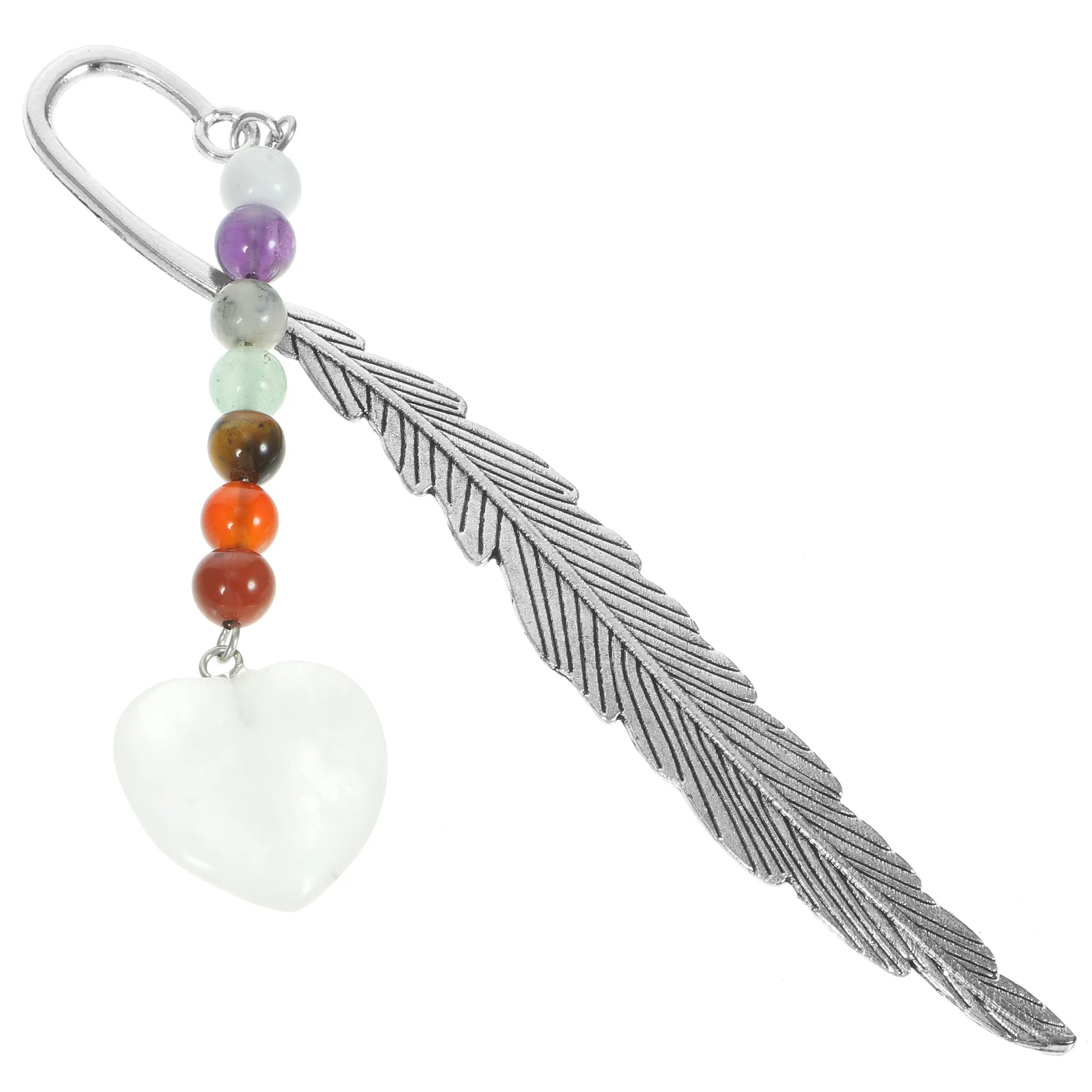 

Colorful Love Crystal Pendant Metal Bookmark (white Crystal) Bookmarks Decoration Reading Unique Pretty for Women