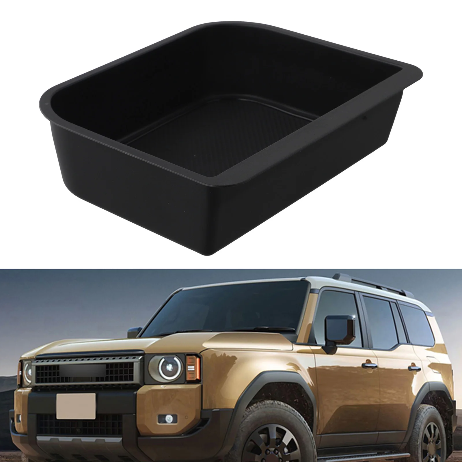 For Lexus GX550 Armrest Storage Box Black Anti-shock Cup Holder Pad Anti-shock Pad Design Non-deformed Structure