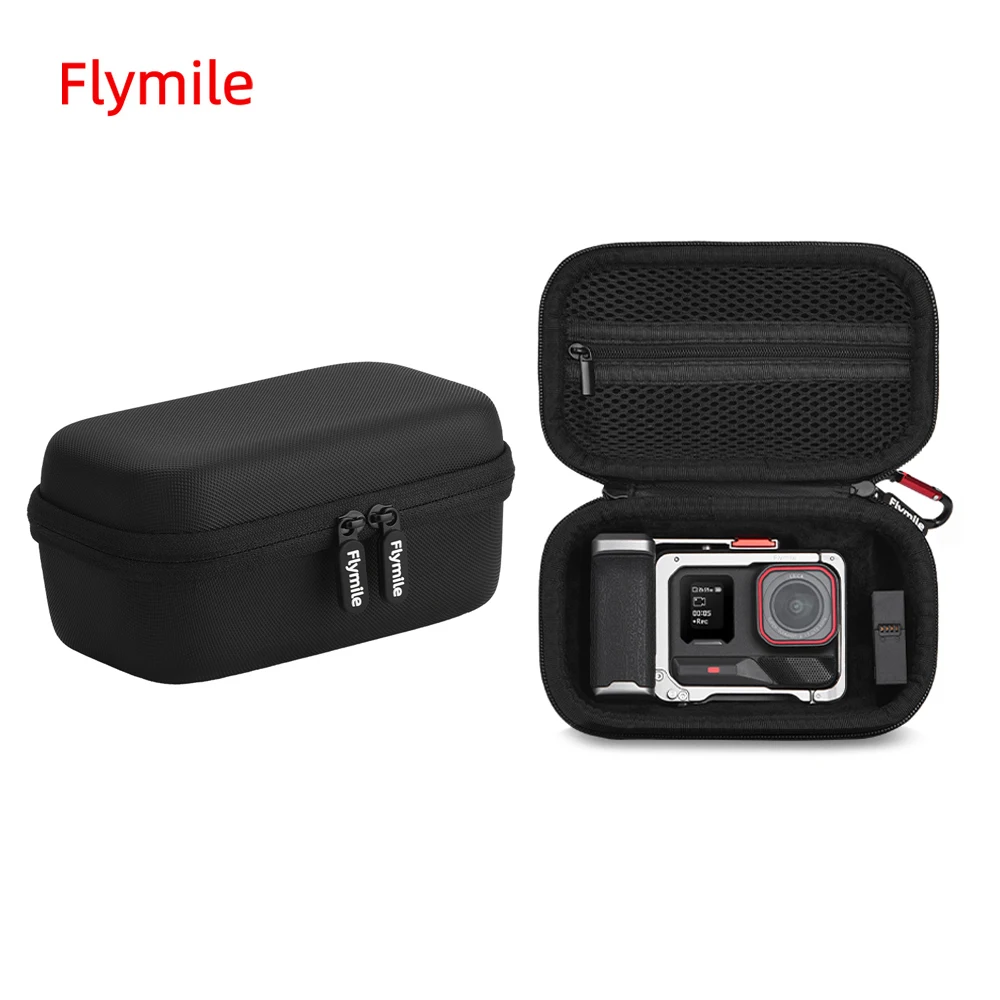 Flymile Ace Pro 2 مقبض قبضة حمل حقيبة التخزين ل Insta360 Ace Pro 2 اكسسوارات قفص الإطار حقيبة يد مع Carabiners