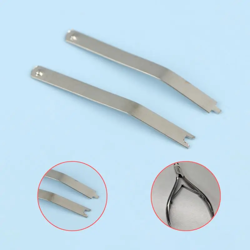 1/5Pairs Cuticle Trimmer Nail Art Scissors Stainless Steel Flat Spring Small Needle Pliers Spring Accessories