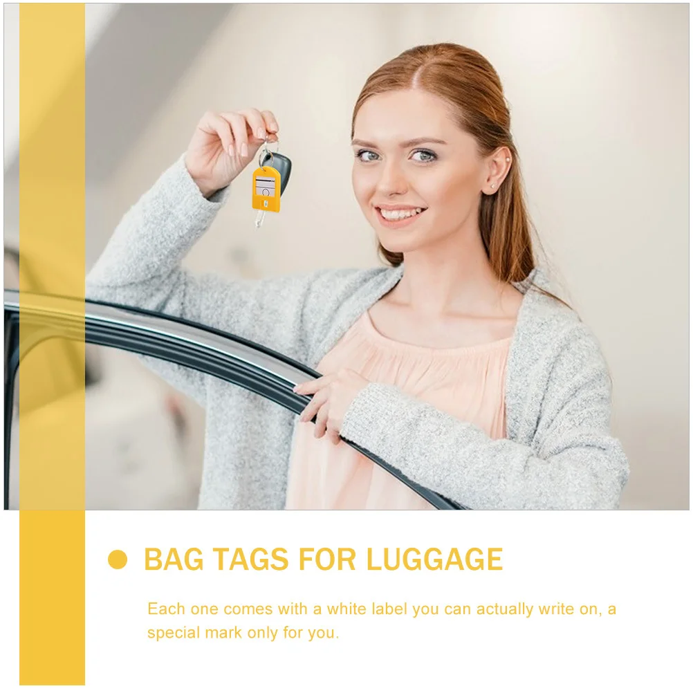 

35Pcs Key Tags Labels Coloured Keychain Identification for Keys Suitcases USB Drives Luggage Portable Labelled Organizers