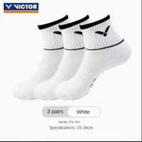 3 Pairs  VICTOR badminotn Tennis Socks Thicken Bottom Badminton Breathable Sports Socks for Men women Free Size PG401C