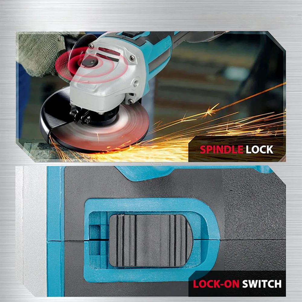 

High-power polishing machine, brushless electric angle grinder, rechargeable cutting machine, suitable for Makita 18V battery