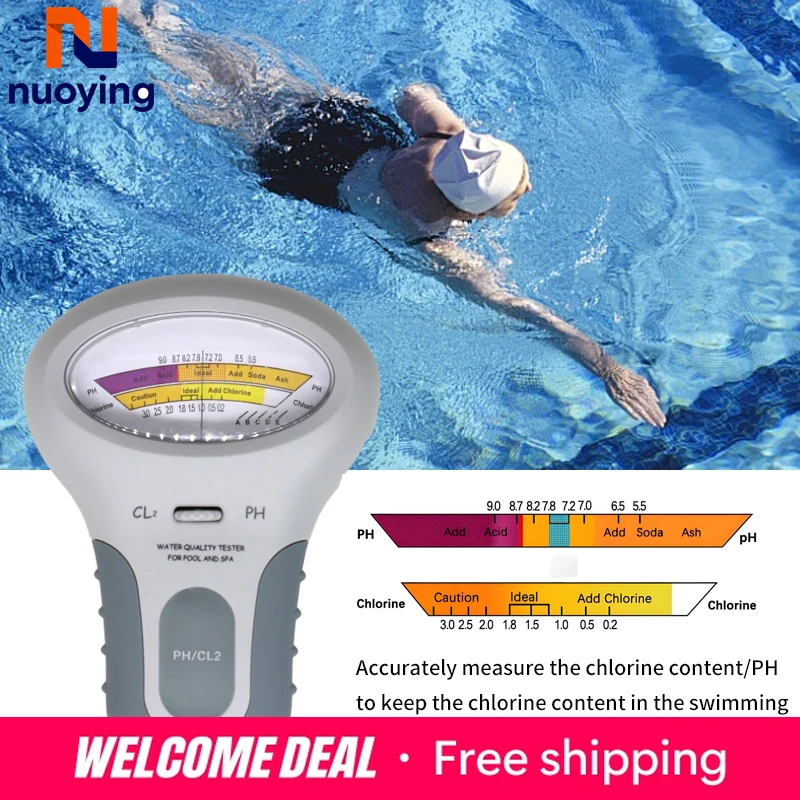 Medidor de Agua 2 en 1 de Alta Precisión para Acuario, Piscina, Spa, Tanque de Peces, Detector de Cloro