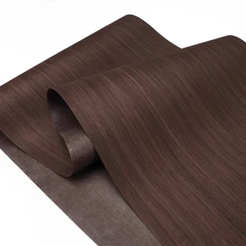 58x250cm T0.25mm armario de roble negro chapa de madera Panel de puerta de madera chapa decorativa