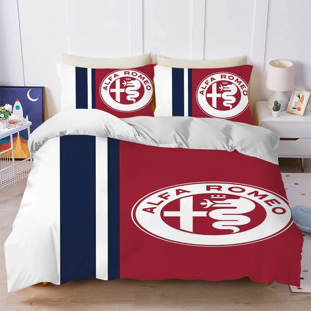 A-Alfa Fashion R-Romeo Duvet Cover Set Home Style Bedding Soft Laundry Cotton Bed 3 Piece Set Student Dormitory Gift