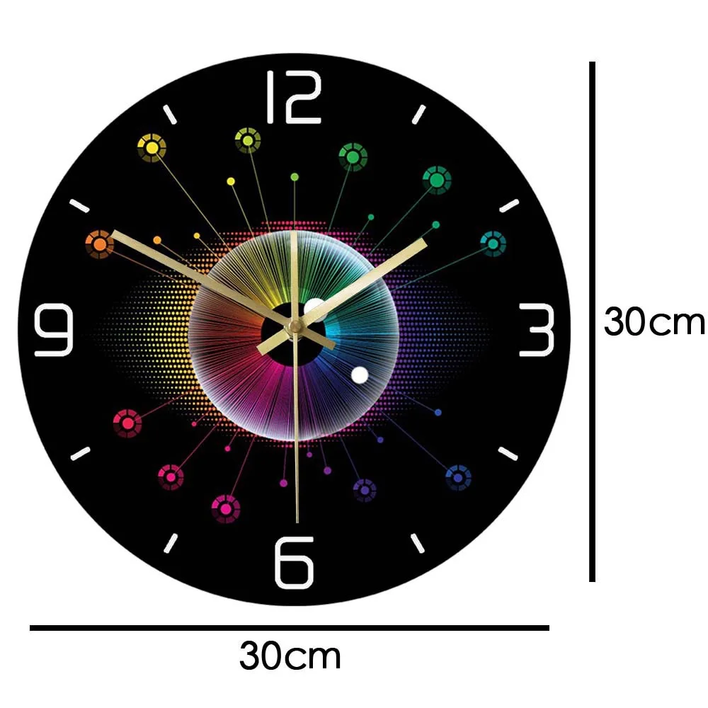 Colorful 3D Bubble Wall Clock Silent Creative Spectrum Radial Hanging Clocks Modern Home Decor Art Gift home decor items