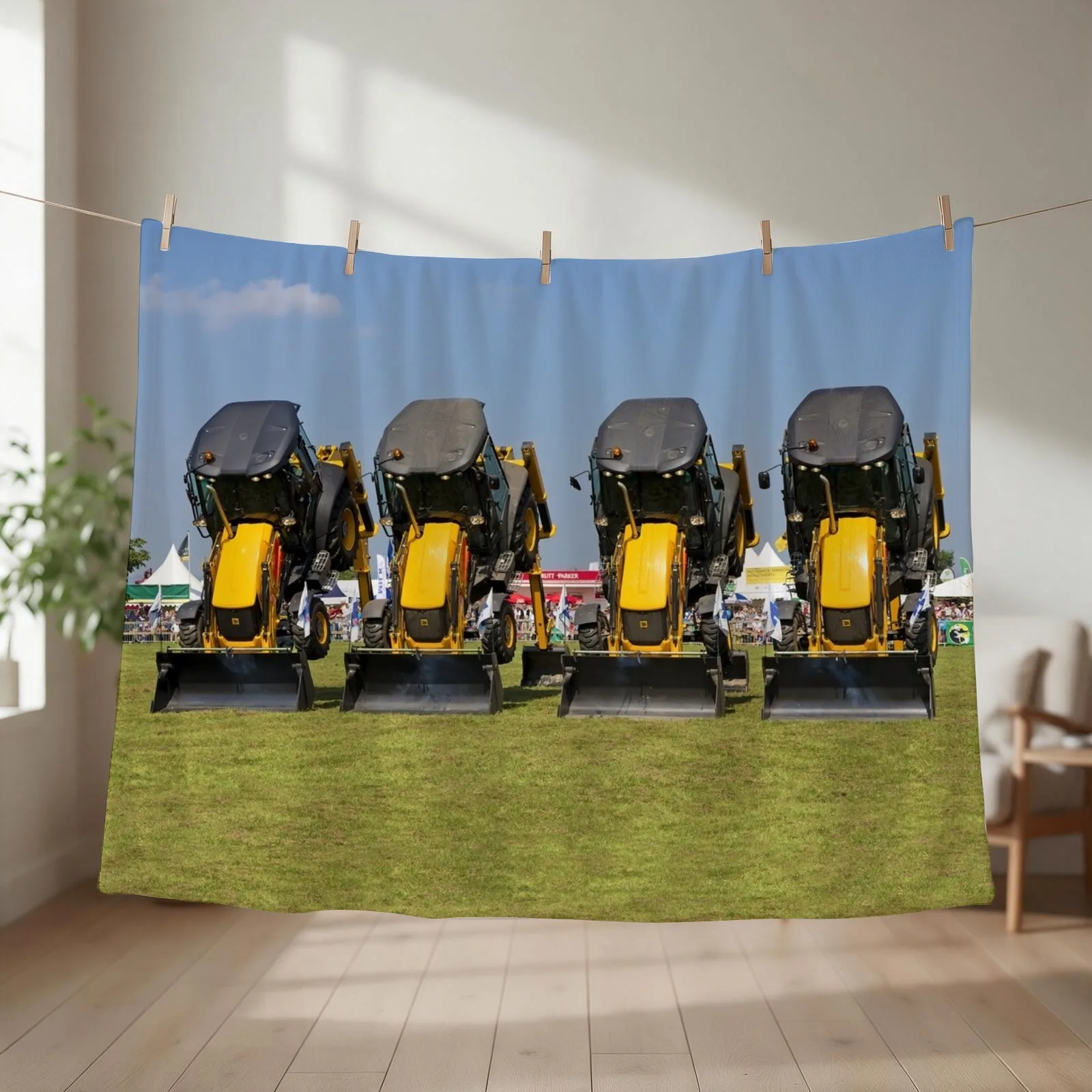 The Diggerland Dancing Diggers Stunt Team Throw Blanket