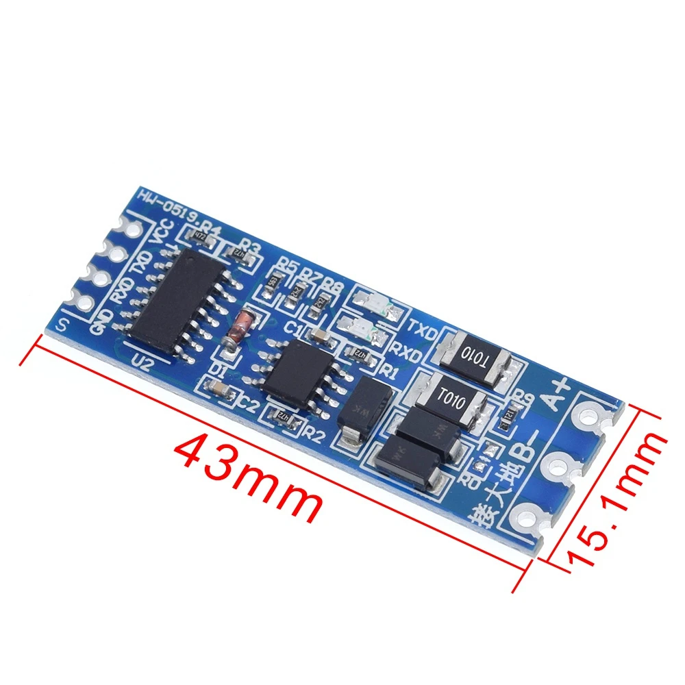 TTL Turn To RS485 Module Hardware Automatic Flow Control Module Serial UART Level Mutual Conversion Power Supply Module 3.3V 5V