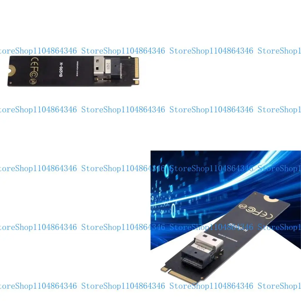 

5asd M.2 NVME to SFF-8654 Slimlines Adapter Card For PCIex4 NVMe M.2 NGFF SSD