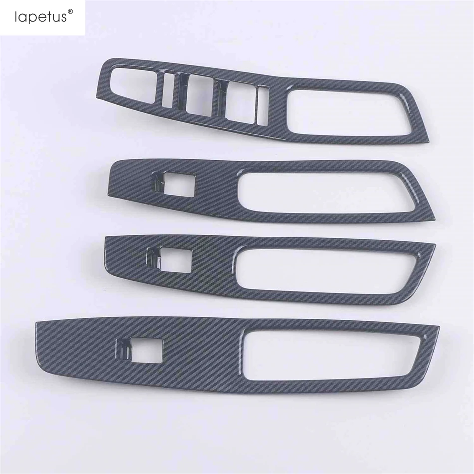 

Car Inner Door Armrest Window Lift Button Control Panel Cover Trim For Trumpchi GAC GS8 2022 2023 ABS Carbon Fiber Accessories