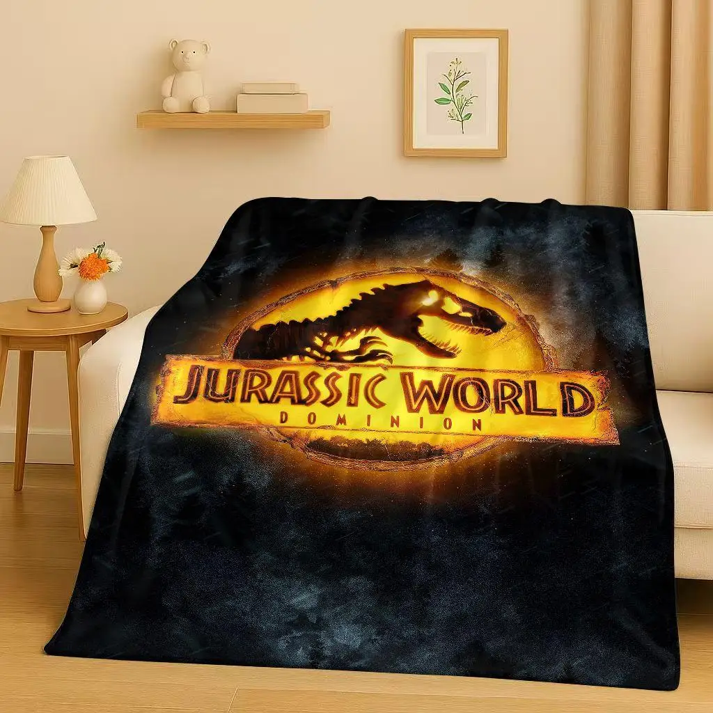 3D Jurassic Park Dinosaur Cartoon Flannel Blanket,Ultra Soft Warm Plush Throw for Home Bedroom Bed Sofa Cover Office Camping