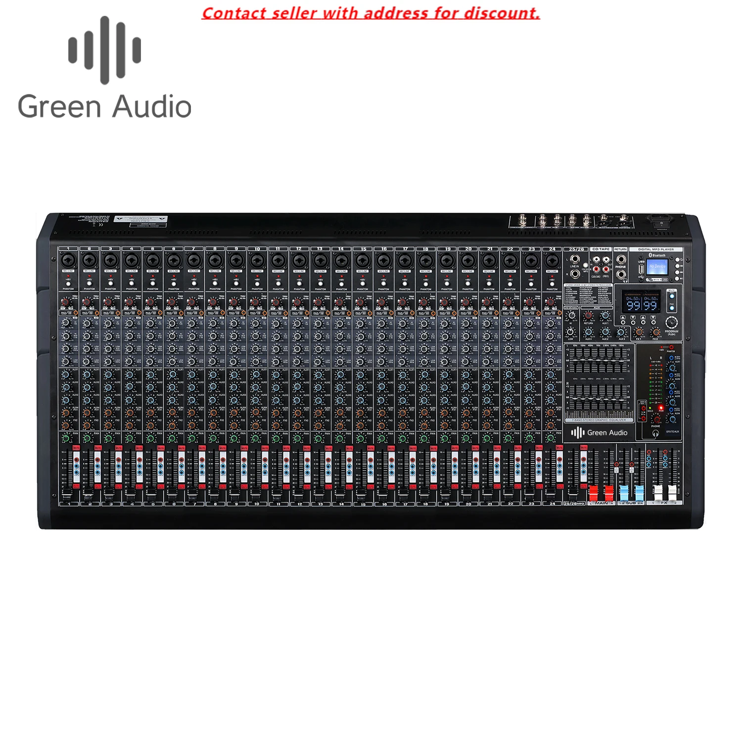 

GAX-TF26 26-channel Pure DJ Mixing Console Stage Recording Room Double 99 DSP With Blueteeth Reverb Effect Device