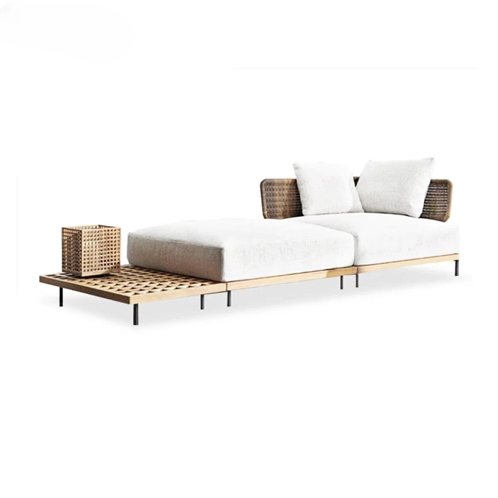 

Высококачественный настраиваемый садовый гостиной, роскошный уличный обеденный набор, набор уличной мебели из тикового дерева с журнальным столиком