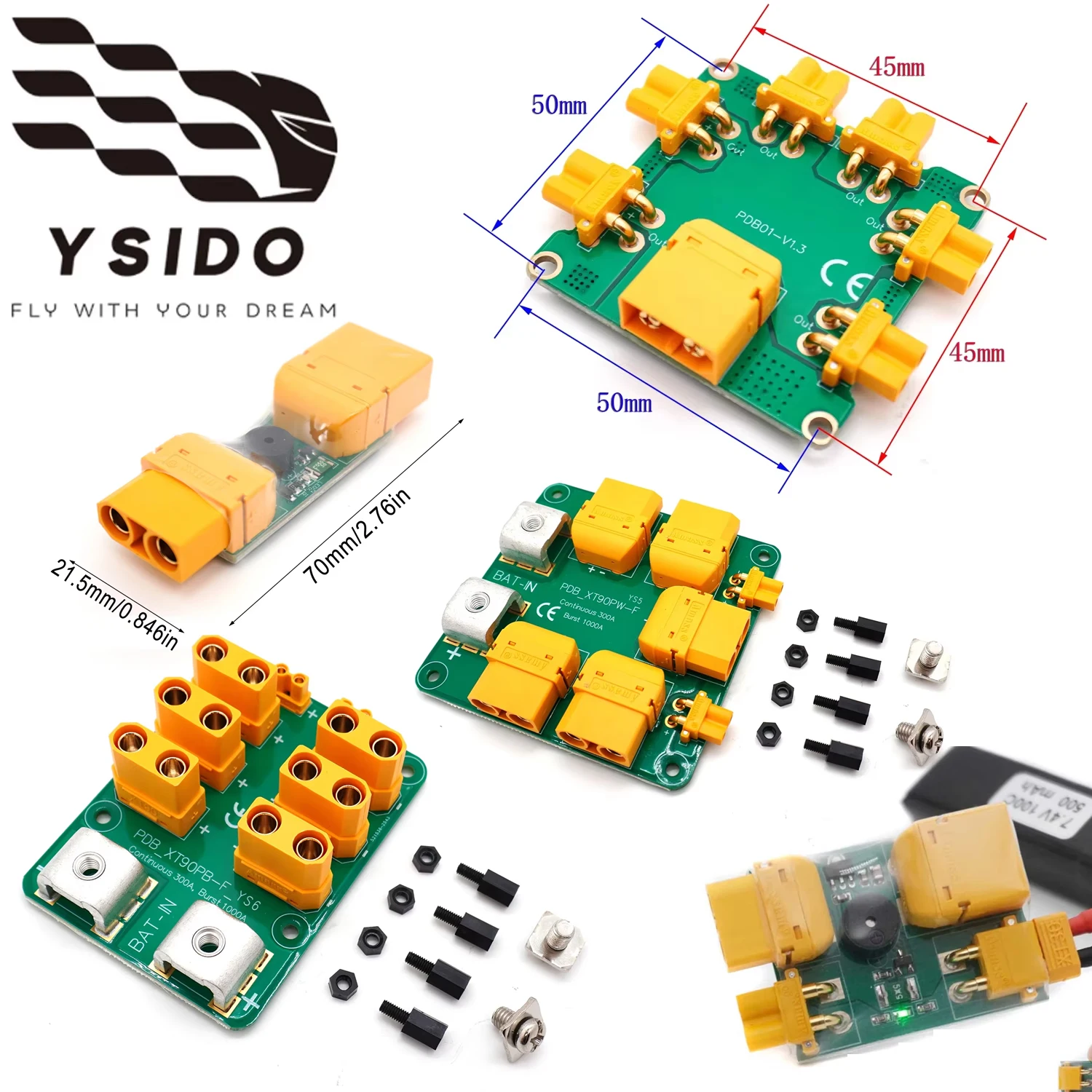 Power Distribution Board(PDB) XT90 XT60 XT30 Multi-port Connections for FPV Racing Drone Multirotor RC Boat Car Models Parts