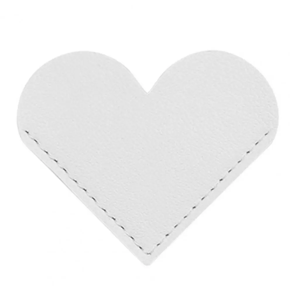 Faux Leather Label Notepad Handmade Heart Shape Faux Leather Bookmarks for Notepads Reading Books 2pcs Label Notepad Labels