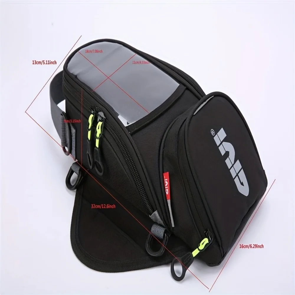 Motorcycle Tank Bag Water-Resistant Magnetic Saddle Bag with Phone Holder Rain Cover Motorcycle Accessories Moto Backpack