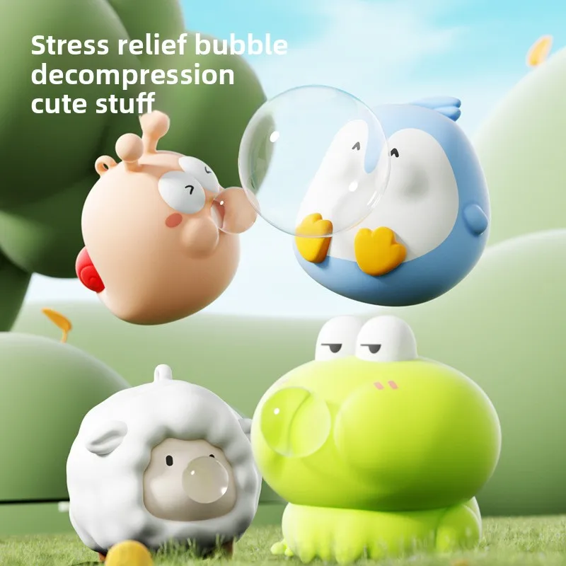 

Creative Decompression Toys, Stress-relieving Cute Vent Toys, Pinching Music and Blowing Bubbles