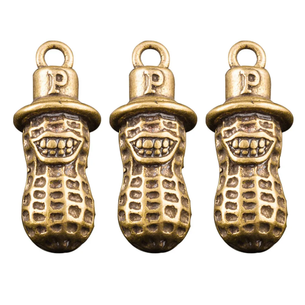 Peanut Keychain Design Pendant Exquisite Keycahin Brass Decor Ring Hanging Charm Fob