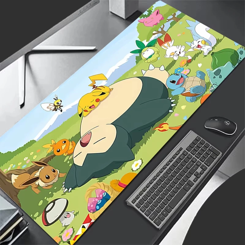 لوحة ماوس ألعاب كبيرة 900x400 لوحة مفاتيح مكتب P-pokemonS S-snorlax ماوس حصيرة السجاد المطاط Tapis Souris XXL لوحة ماوس للكمبيوتر المحمول