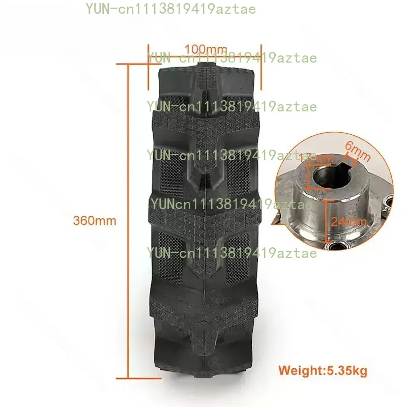 14inch Solid Tire Tubeless 14x5.00-9 Agricultural Tire Steel Hub 17mm Hole for Electric Lawn Mower