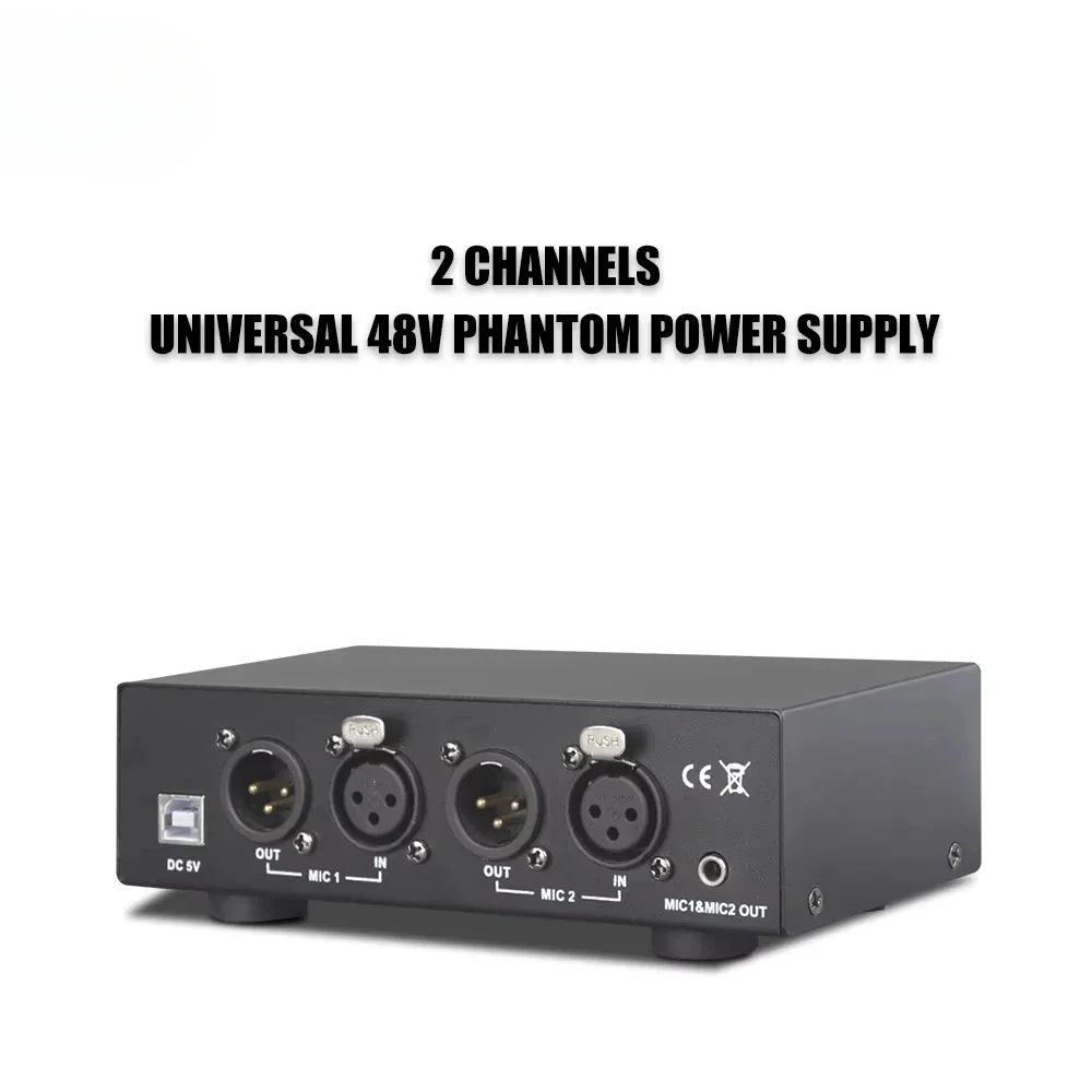 Live recording large diaphragm dual condenser microphone can use 48V phantom power USB power supply voltage regulation