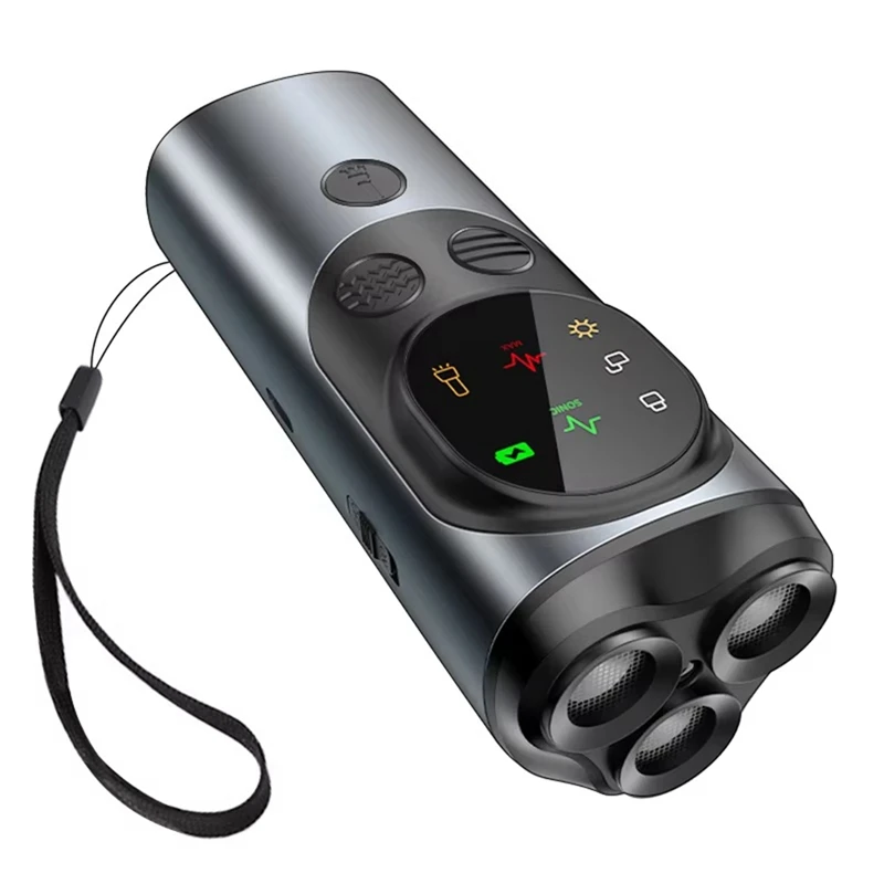 

IALJ-отпугиватель собак, ультразвуковой тренажер для собак, устройство для дрессировки лая, перезаряжаемый мощный отпугиватель собак, светодиодный фонарик