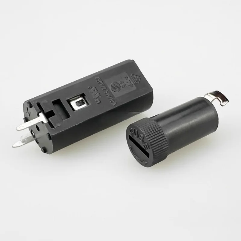 10Pcs/Lot Ptf-45 Pt-50 Ptf50 Ptf45 Fuse Holder 5X20 Horizontal/Vertical Eco-Friendly Copper Pins Flame Retardant High Temperature Resistant Fuse Connector Base