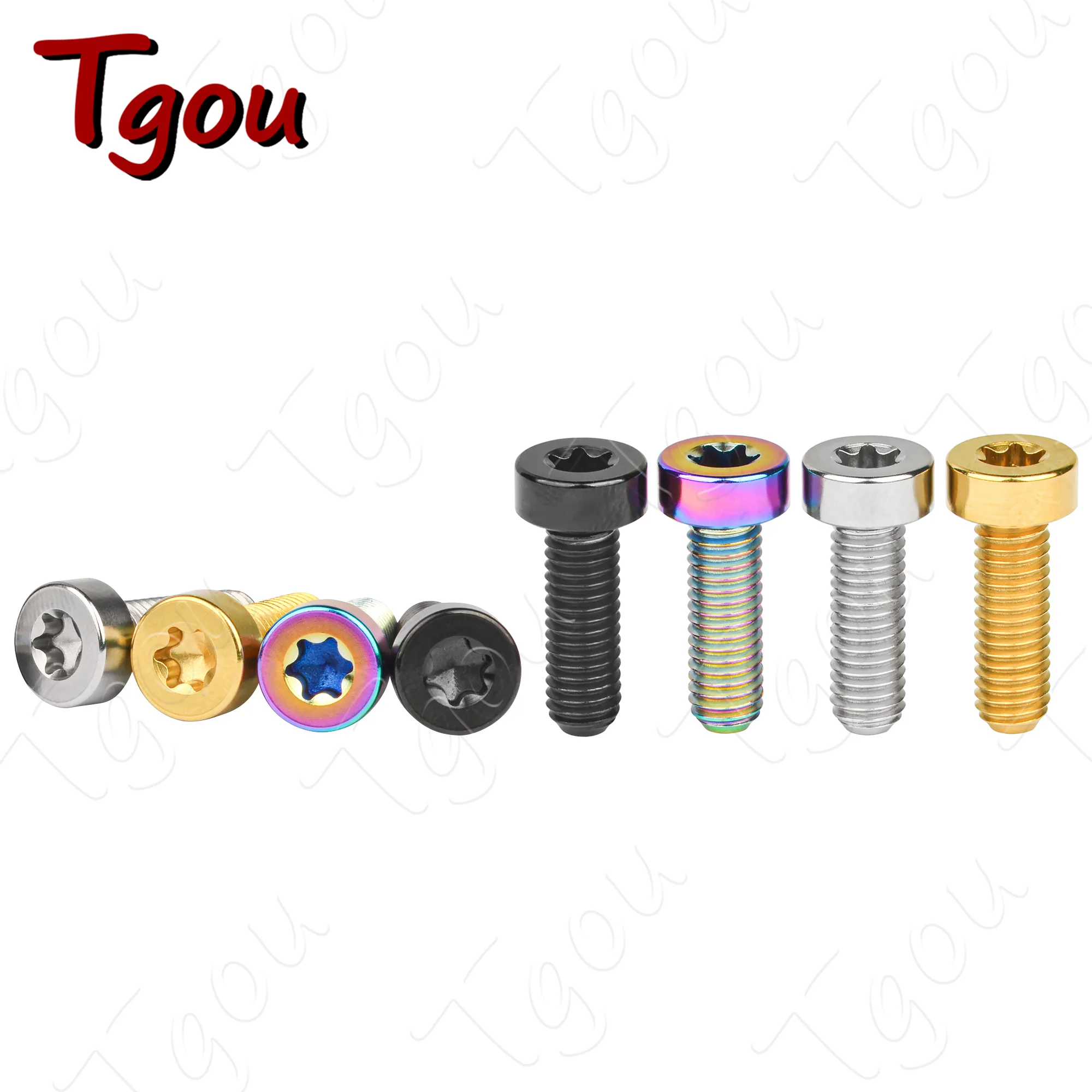 

Titanium Alloy Bolts M5x15mm Torx T25 Square Head Screws Bicycle Specific Accessories 8pcs/15pcs
