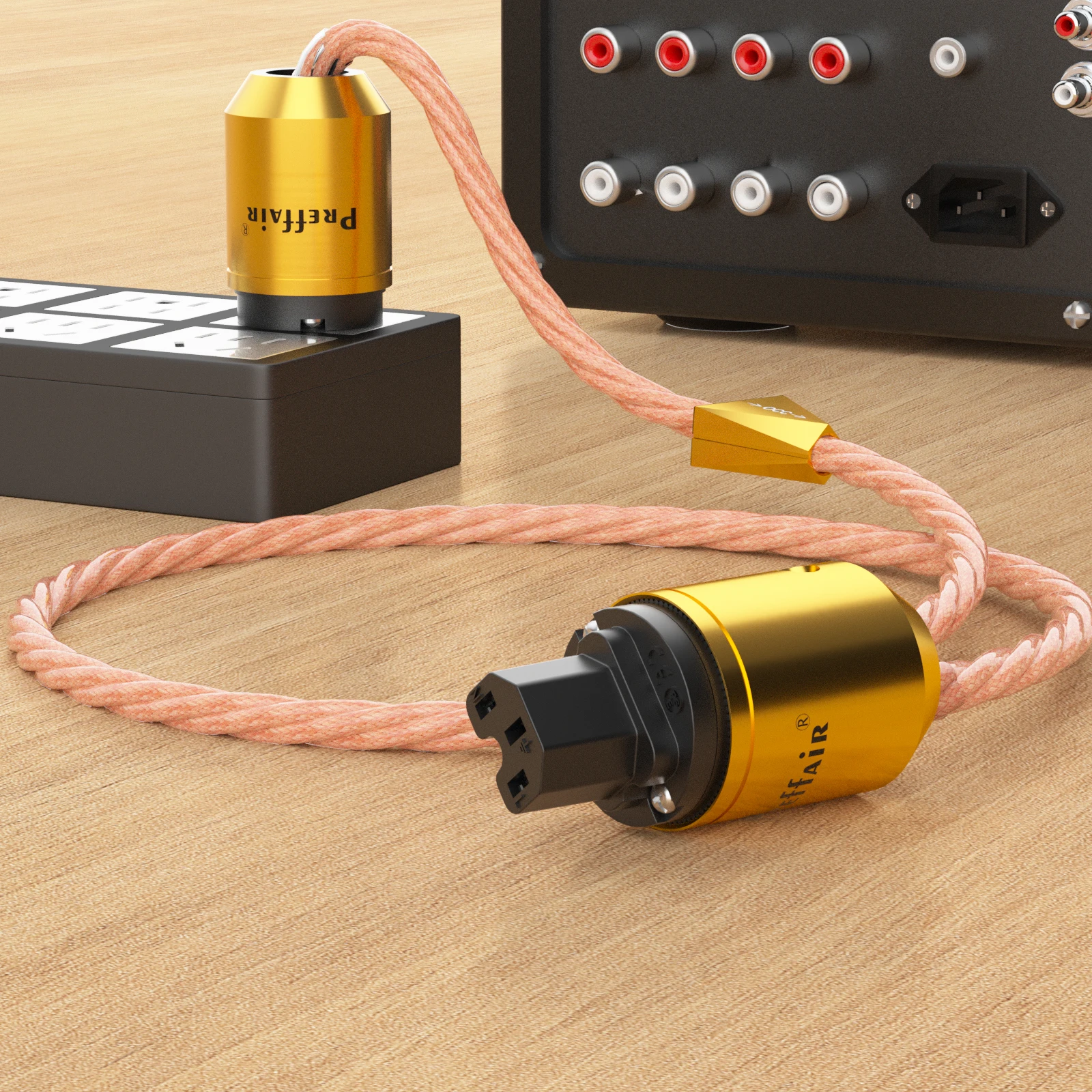 

Hifi Power Cable OCC Copper AC Power Cables 15AWG US/AU/EU Power Cable C15 Connectors for Audiophile Subwoofer, Turntable, AMP