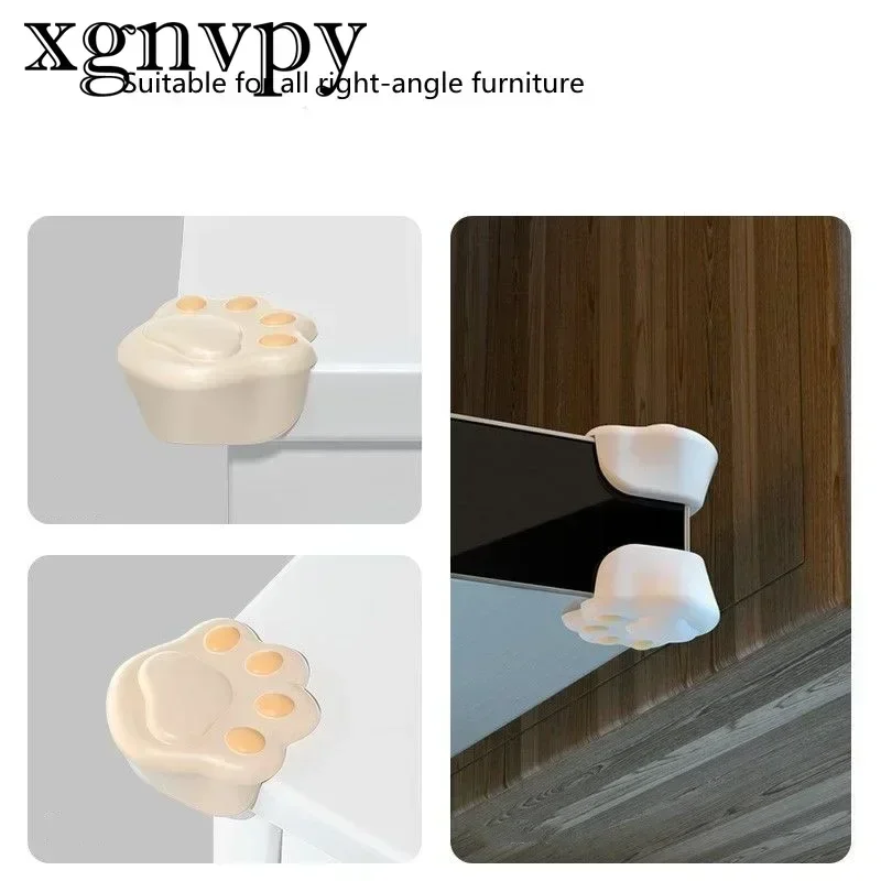 

xgnvpy New Cartoon Cute Cat Claw Silicone Anti-Collision Corner - Thickened Protective Pad for Children