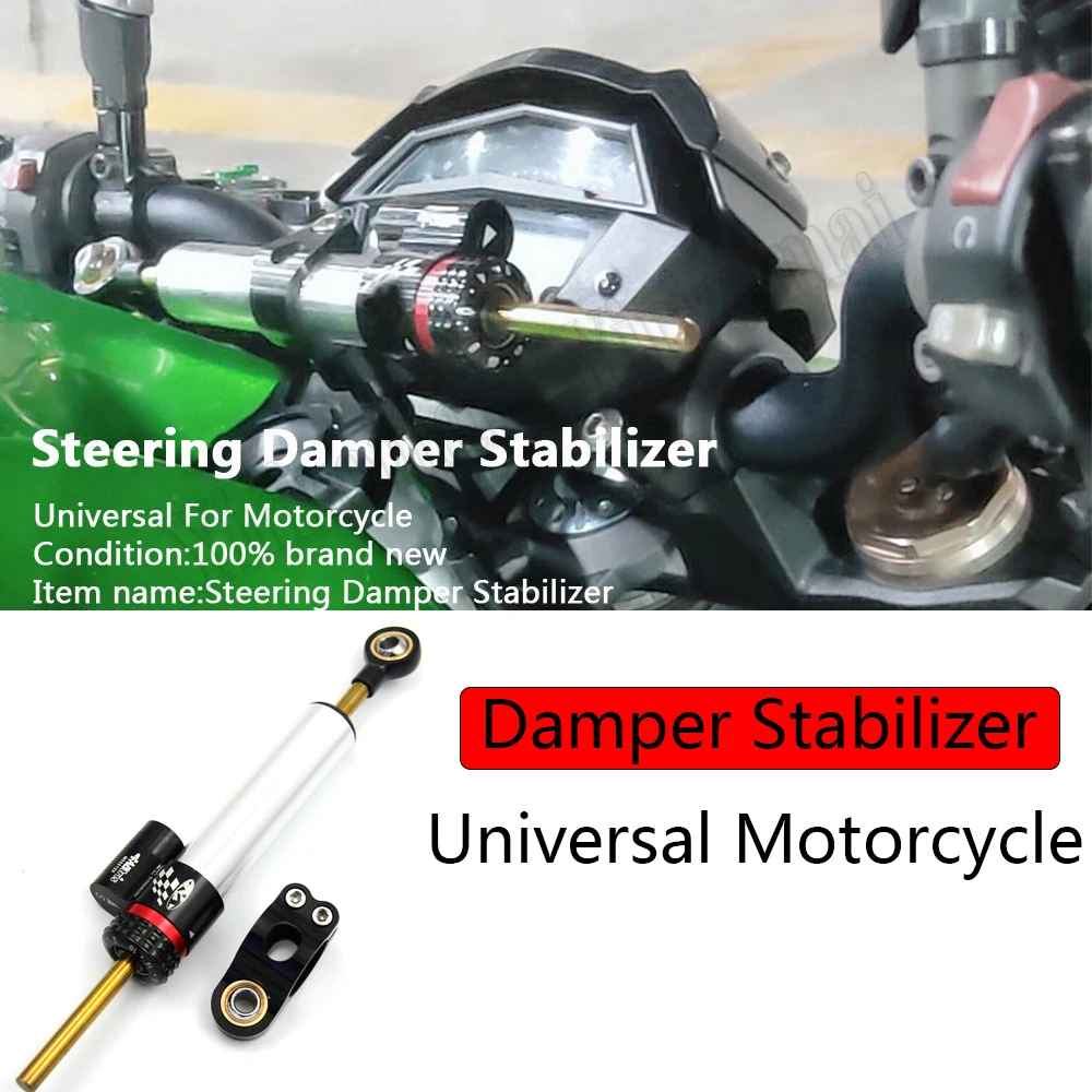 Damper Stabilizer Universal Motorcycle Adjustable Steering For Kawasaki Z750 Z800 Z1000 ER6N Yamaha R3 BMW S1000RR S1000XR