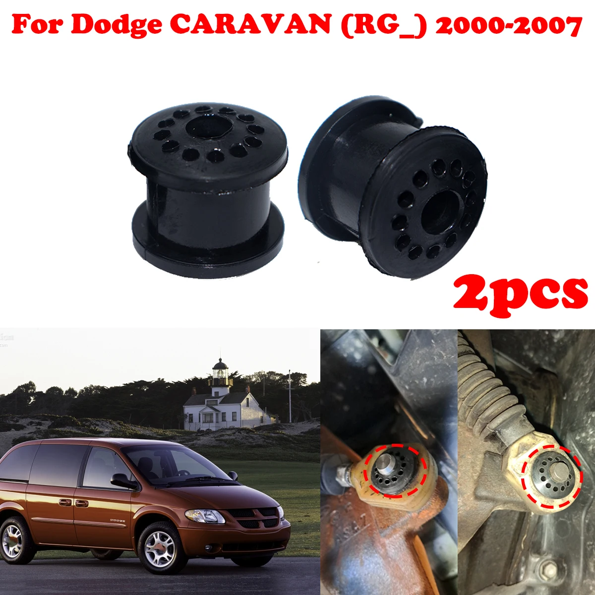 2pc For Dodge CARAVAN RG Gearbox Cable Linkage Rubber Bushing MT Shift Lever Assembly Repair  Replacement Parts 2000 2001-2007