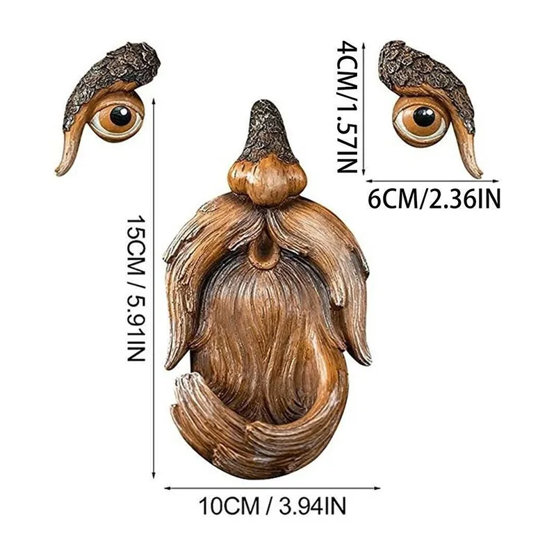 ツリーモンスターバードフィーダー屋外ガーデン樹脂バードフィーダーツリーフェイス中庭アート装飾イースター屋外ツリー彫刻