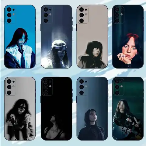 S-Singer B-Billie Eilish   Phone Case For Samsung S25,S24,S23,S22,S21,S20,Plus, Soft Silicone Black Cover
