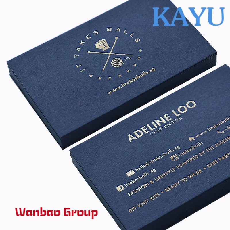 

Hot Sale Luxury Customized Logo Goil Stamping Cotton Paper Business Card