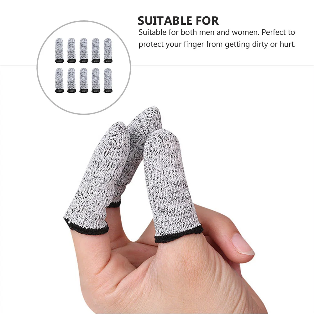 10 Pcs Cut Resistant Gloves Finger Protector Thumb Protection Cots Sculpture Cap Cushion Protectors Sleeves Wear