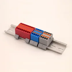 Wire Electrical Cable Connectors PTFIX 2.5mm² Terminal Block Plug-in Splitter Spliceable DIN-Rail Junction Box Connection Tools