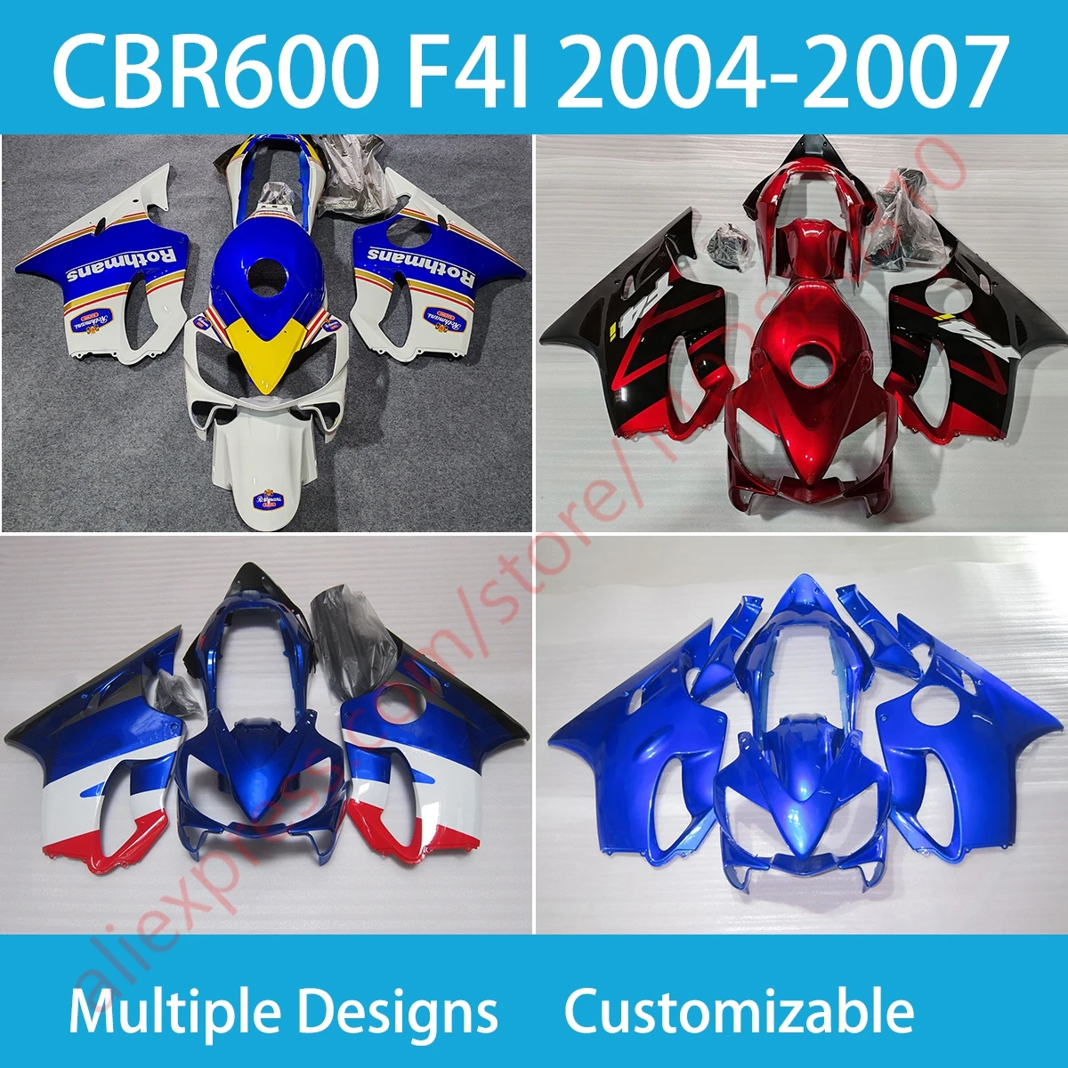 

CBR600 F4I 2004 2005 2006 2007 Fairings Body Parts for Honda CBR 600F4I 04 05 06 07 Accessories Injection Fairing Kit Fit