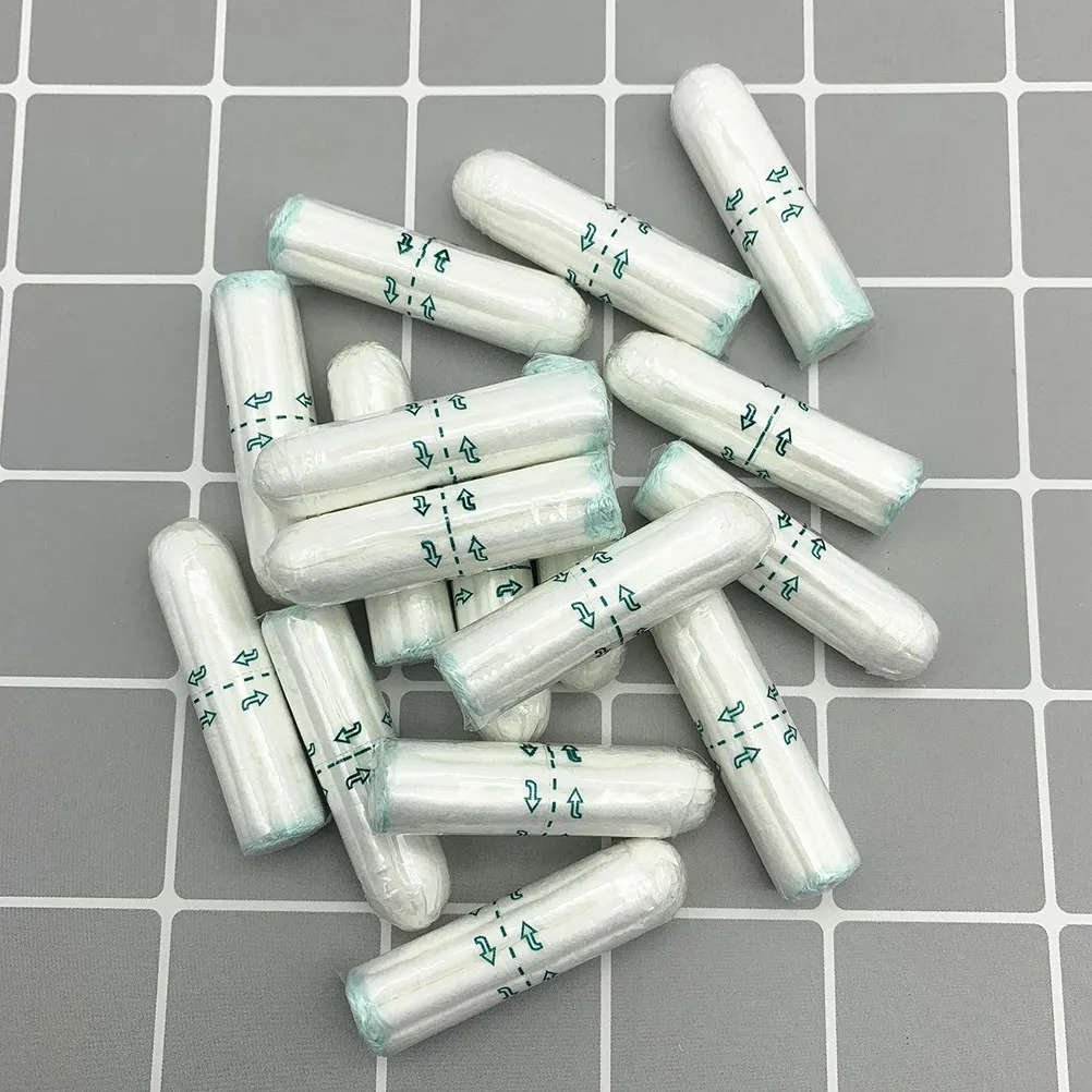 100Pcs Menstrual Tampons Made from Organic Cotton Leakproof Comfortable Flexible for Swimming Hiking Overnight Use Pads