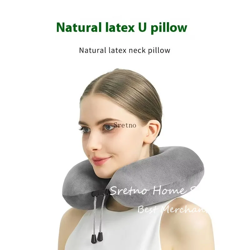 

Sretno Thai Natural Latex Neck Pillow U-shaped Pillow for Office Napping Airplane Travel Cervical Pillows almohadas para dormir