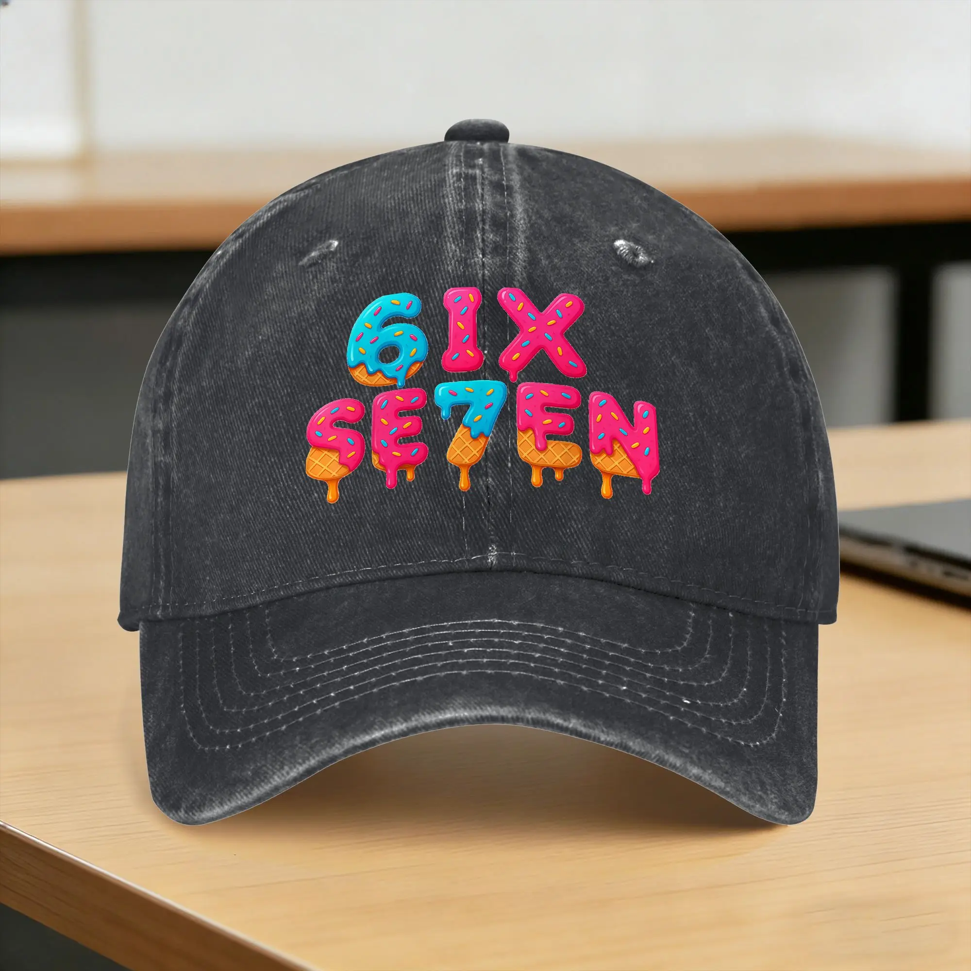 Funny Six Seven 6 7 Meme Design Casual Baseball Cap  Outdoor Gym Trucker Hat Spring Sun-Proof Men Adult Vintage Snapback Cap
