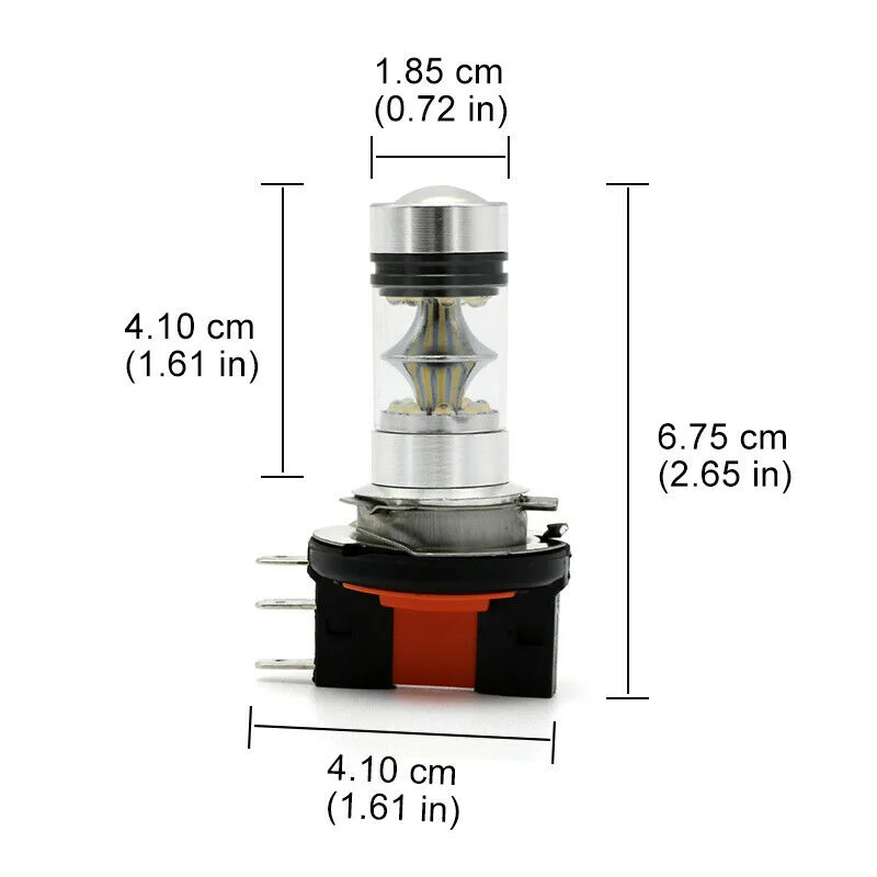 2 шт., Автомобильные светодиодные лампы H15 8000K 20SMD H1 H3 H4 H6 H8 H9 H11 H16