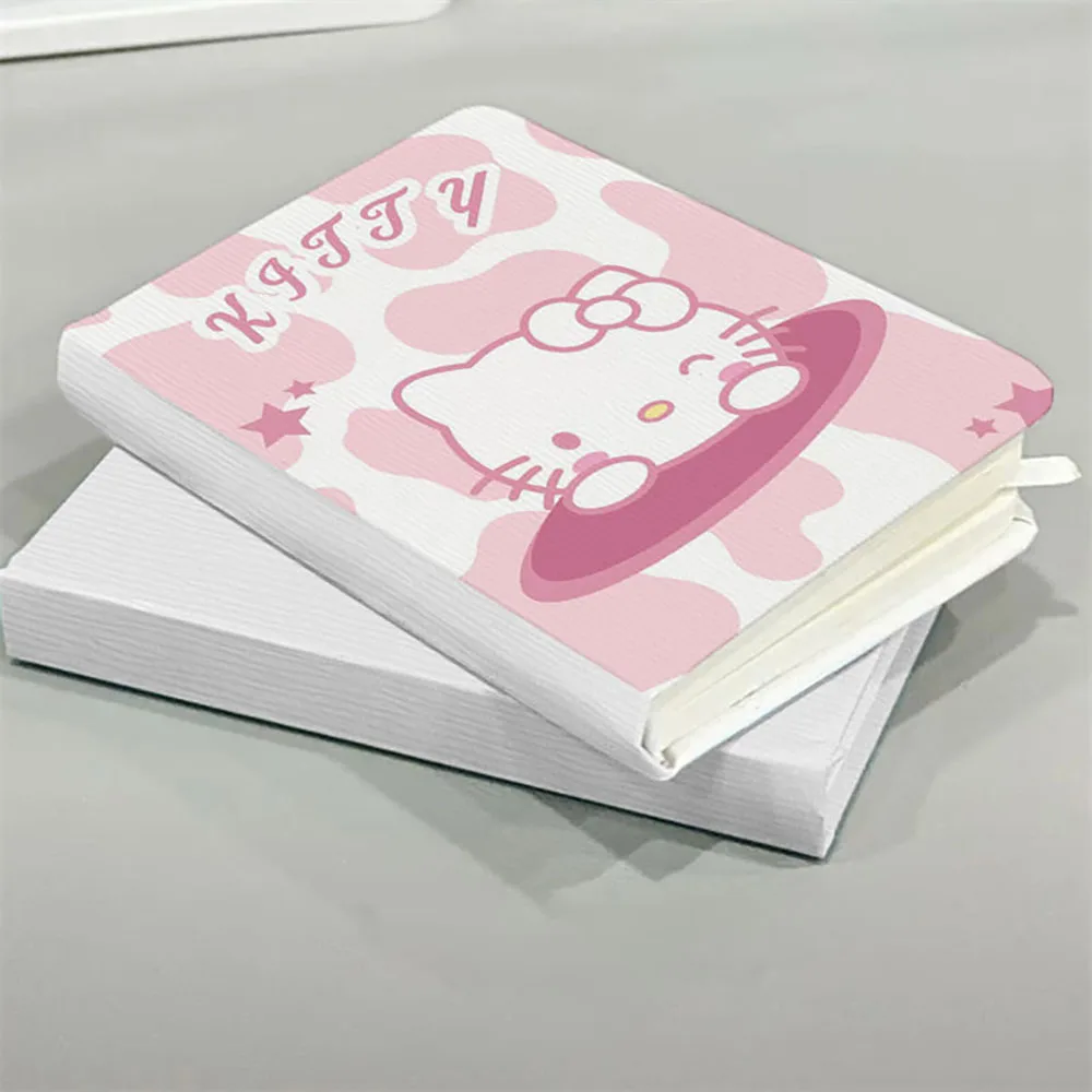 High Face Value Hello Kitty Portable A7 Notepad Cartoon Cute Girl Heart Pocket Notebook Student Mini Plan Book Practical Gift