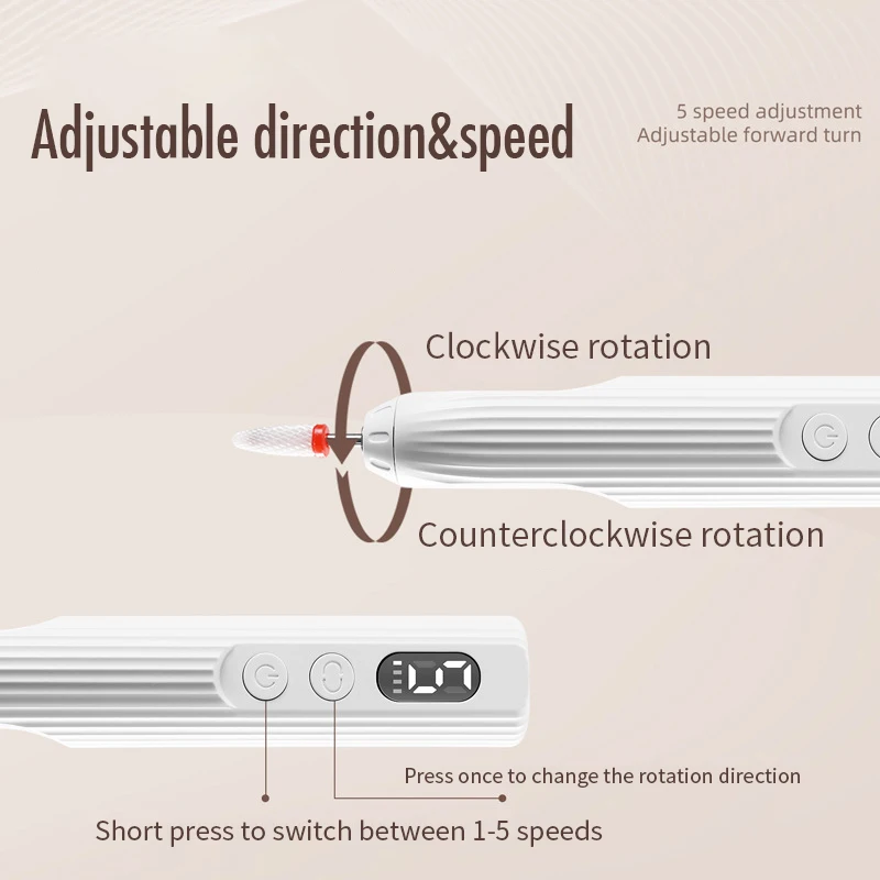 Elektrische Maniküre Bohrer Nagellack profession elle Nägel Schleifen Polieren abgestorbene Haute ntfernung Kunst Schleif feile Stift Maschine