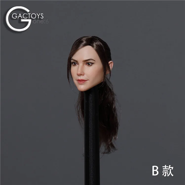 

1/6 Female Soldier Head Sculpt Carving European and American Female Celebrities For 12'' Action Figure Body DIY Toys