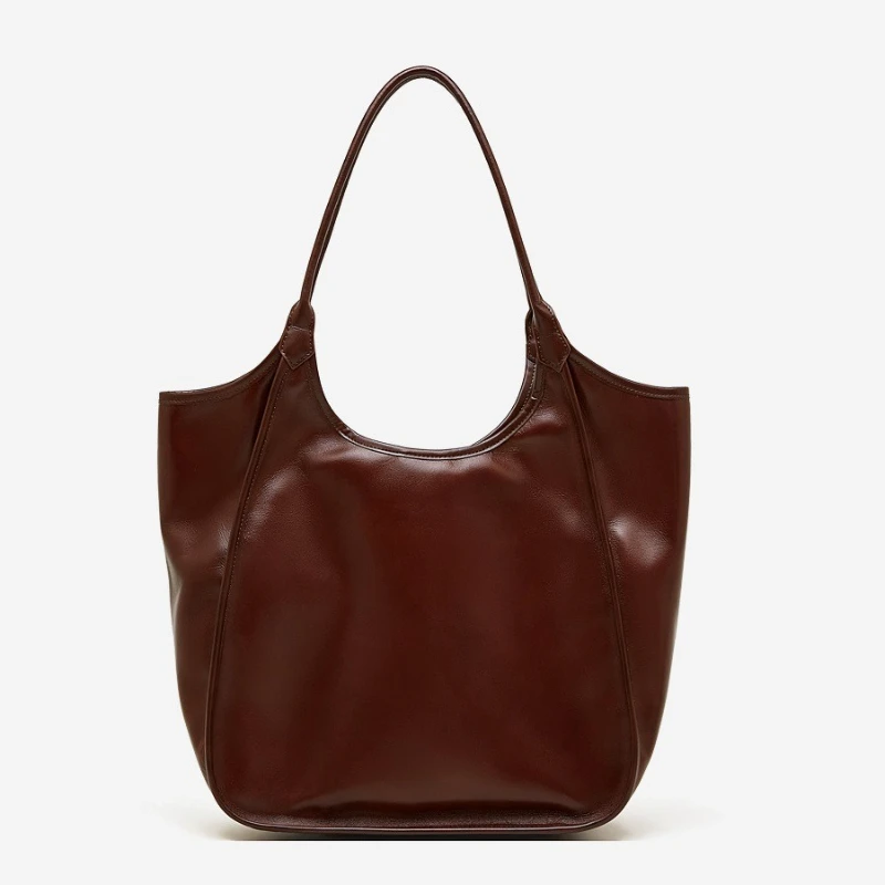 

Jonlily Women Genuine Leather Shoulder Bag Female Handbag Totes Casual Underarm Bag High Capacity Commuter Bag Purse -KG2155