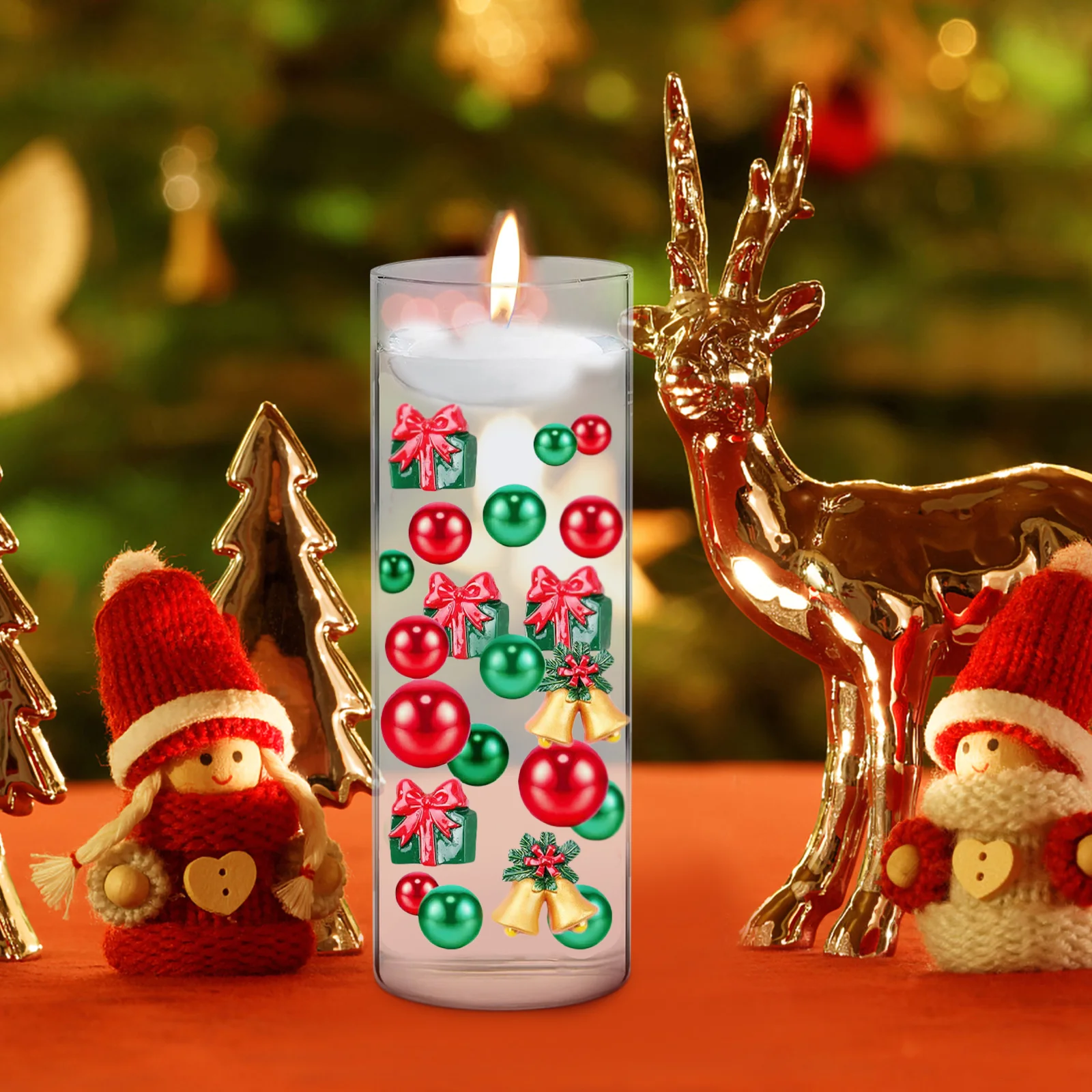 

1Set Pearl Christmas Ornaments Vase Fillers Bright Color Decorative Props for Wedding Centerpiece Table Vase Filler Festive