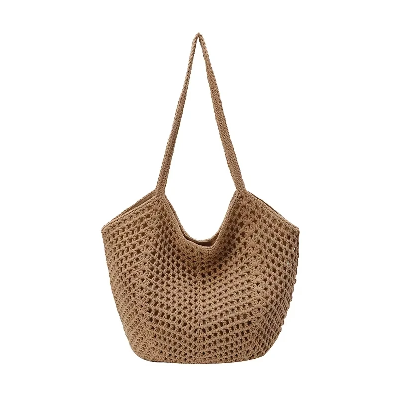 

Casual Woven Tassel Women's Tote Bag 2025 New Shoulder Bag Exquisite Matching Women's Handbag Shopping Bag Bolsas De Mujer